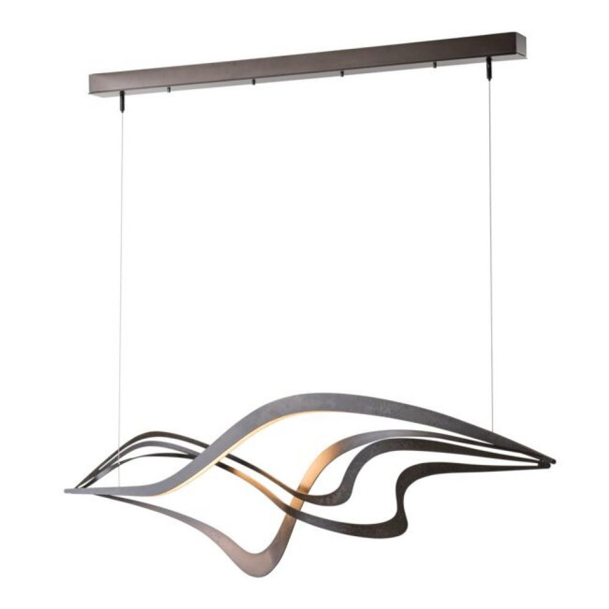 Aerial Pendant, 5-Light, Short Height, Bronze, Frosted Glass, 47.5"W (137865-SKT-SHRT-05-FD0626 4RY9H6)