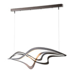 Aerial Pendant, 5-Light, Short Height, Bronze, Frosted Glass, 47.5"W (137865-SKT-SHRT-05-FD0626 4RY9H6)