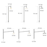 Minimalist Metal Long Pole Arm Tempo LED Wall Sconce
