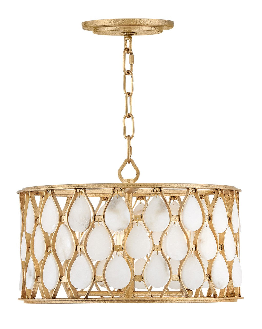 Estie LED Convertible Semi-Flush Mount Piastra Gold