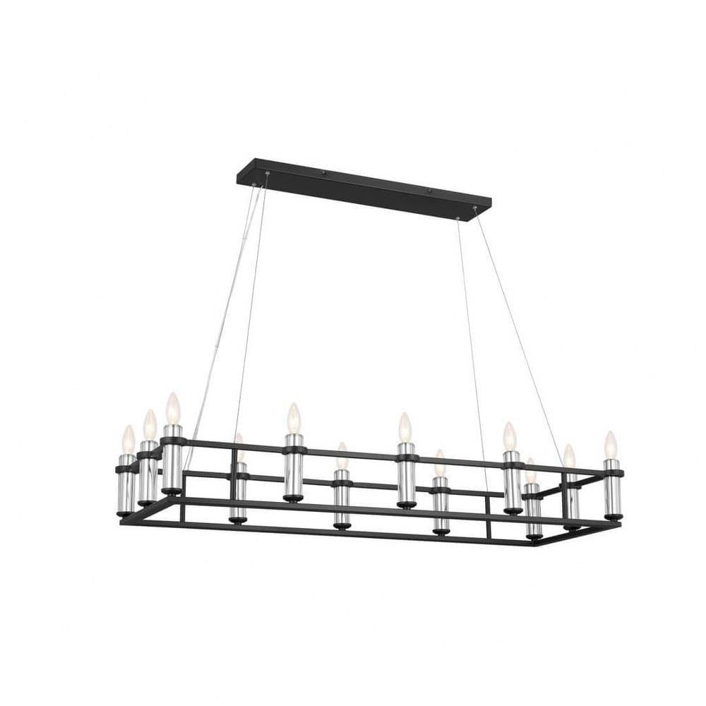 Bailey Street Home - 147-BEL-4964789 - Hitchings Leaze - 12 Light Chandelier In Traditional Style-6.5 Inches Tall and 17 Inches Wide