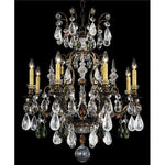 Smoke Topaz Crystal Rock Crystal Chandelier, 26.5W x 32H x 26.5D