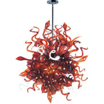 Mimi LED Polished Chrome 18-Light Multi-Tier Chandelier with Root Beer Glass