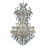 Maria Theresa Gold Thirty-Four Light 36-Inch Chandelier with Royal Cut Clear Crystal