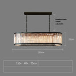 Gio Amber Crystal Dining Room Chandelier