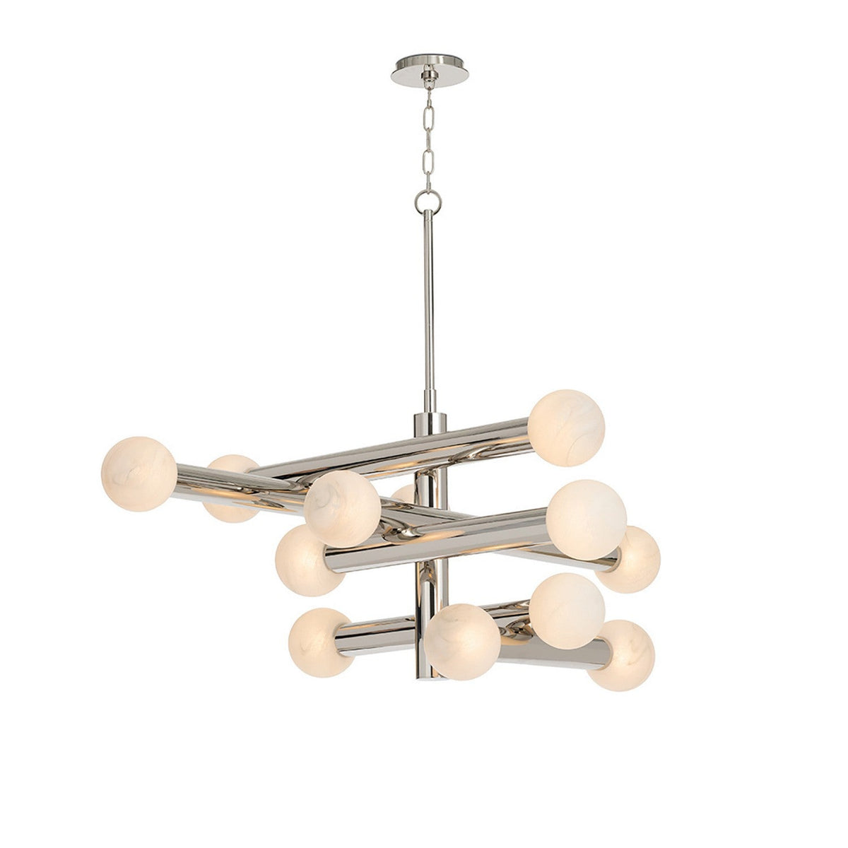 Dion LED Chandelier Polished Nickel