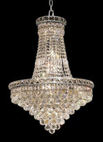 22 Light chrome crystal chandelier dress with crystal ball