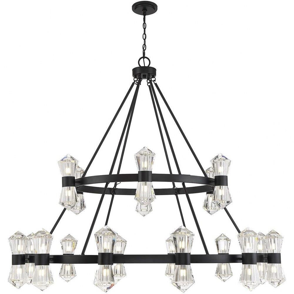 Bailey Street Home - 159-BEL-4636185 - Modern Thirty Six Light Chandelier in Matte Black Finish