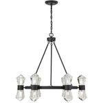 Bailey Street Home - 159-BEL-4636186 - Modern Twelve Light Chandelier in Matte Black Finish