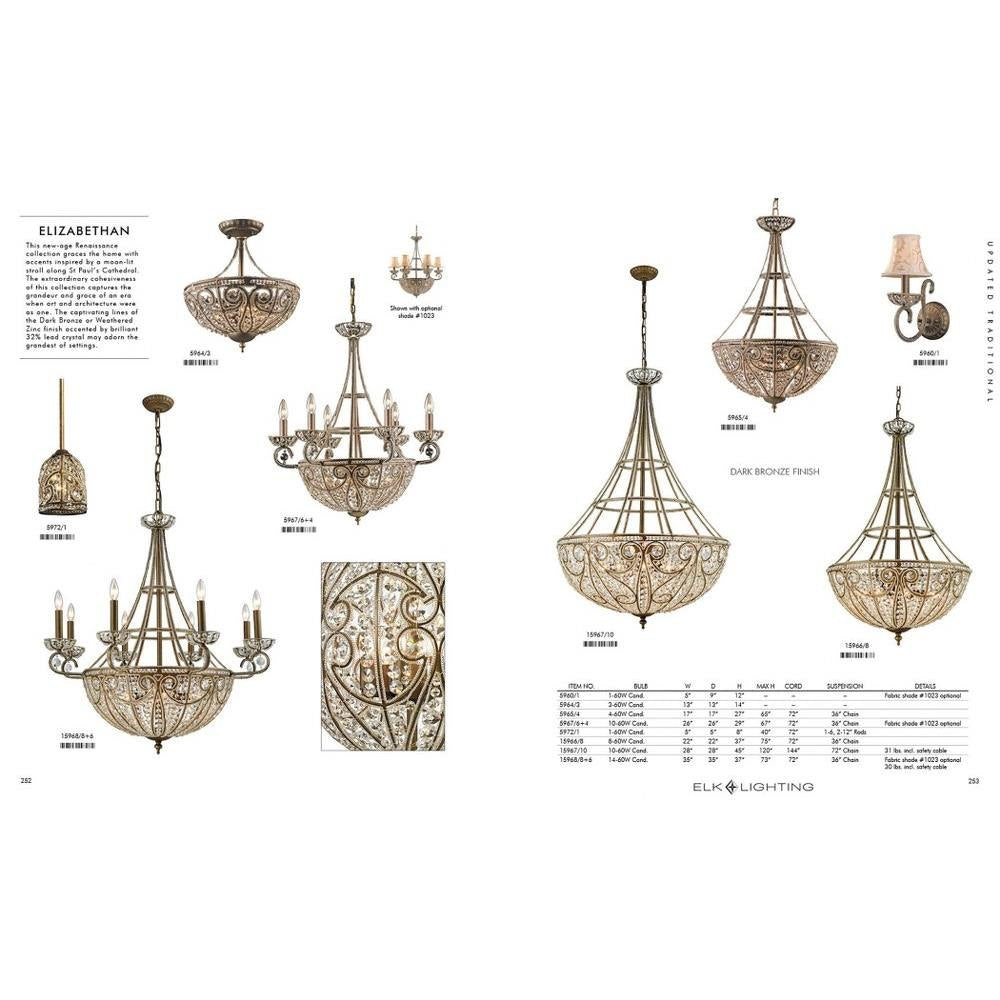 Bailey Street Home - 2499-BEL-2119040 - Traditional Ten Light Chandelier in Dark Bronze Finish