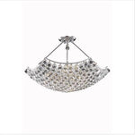 Chrome Twelve-Light Chandelier with Clear Royal Cut Crystals