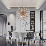 Rose Gold Crystal Sphere Light Fixture