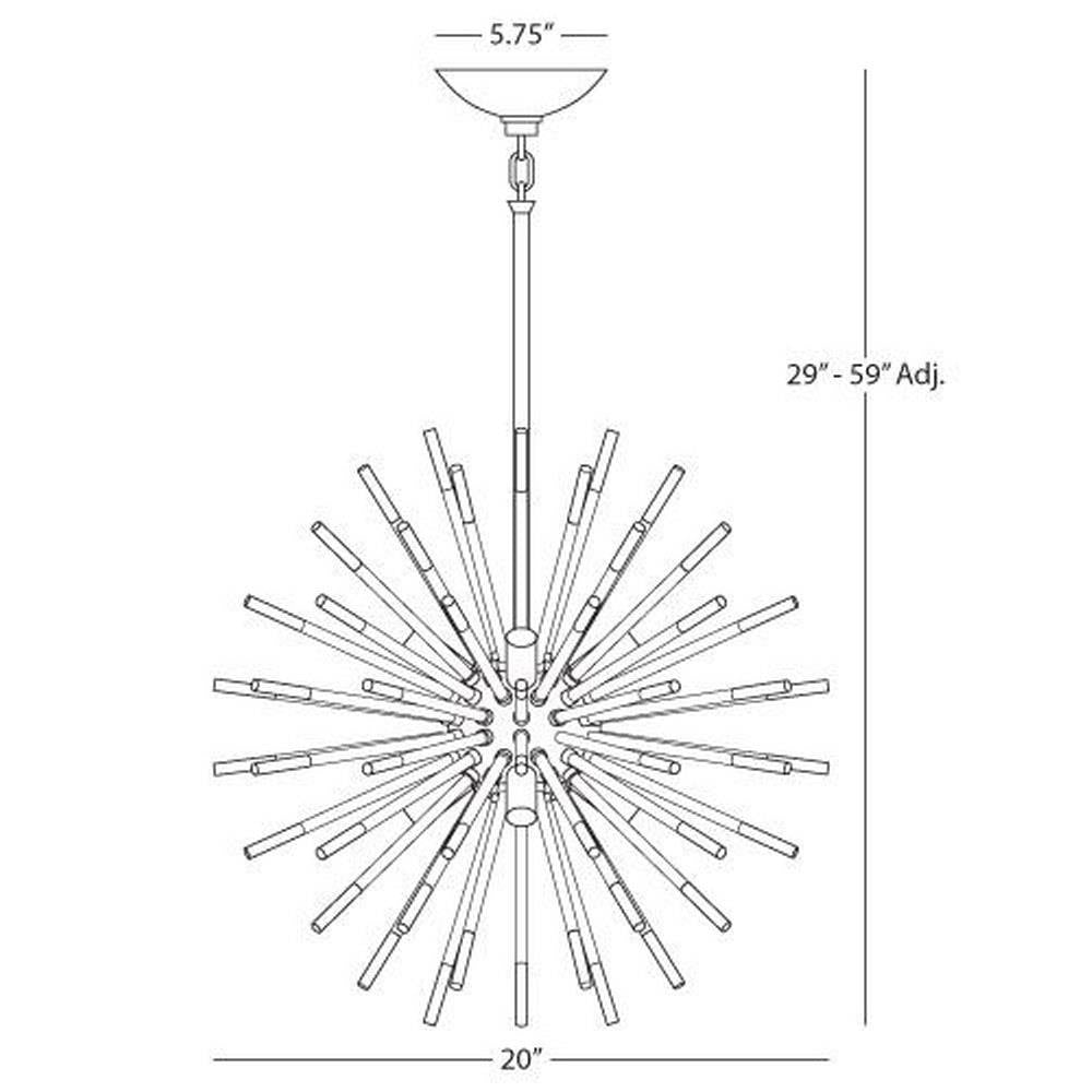 Robert Abbey Lighting - 165 - Andromeda 8-Light Pendant 20 Inches Wide and 20 Inches Tall
