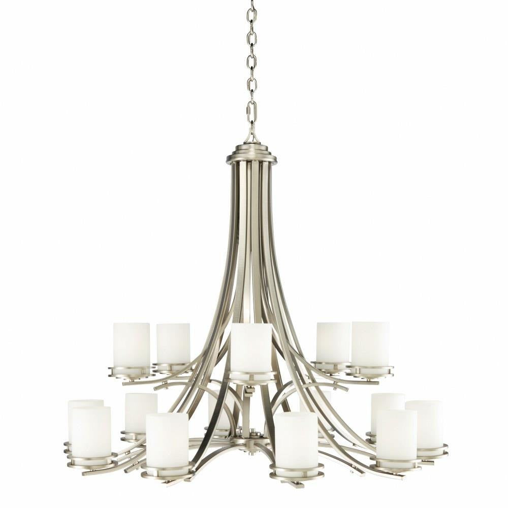 Kichler Lighting - 1675 - Hendrik - Fifteen Light Two Tier Chandelier - with Soft Contemporary inspirations - 36.25 inches tall by 42.25 inches wide