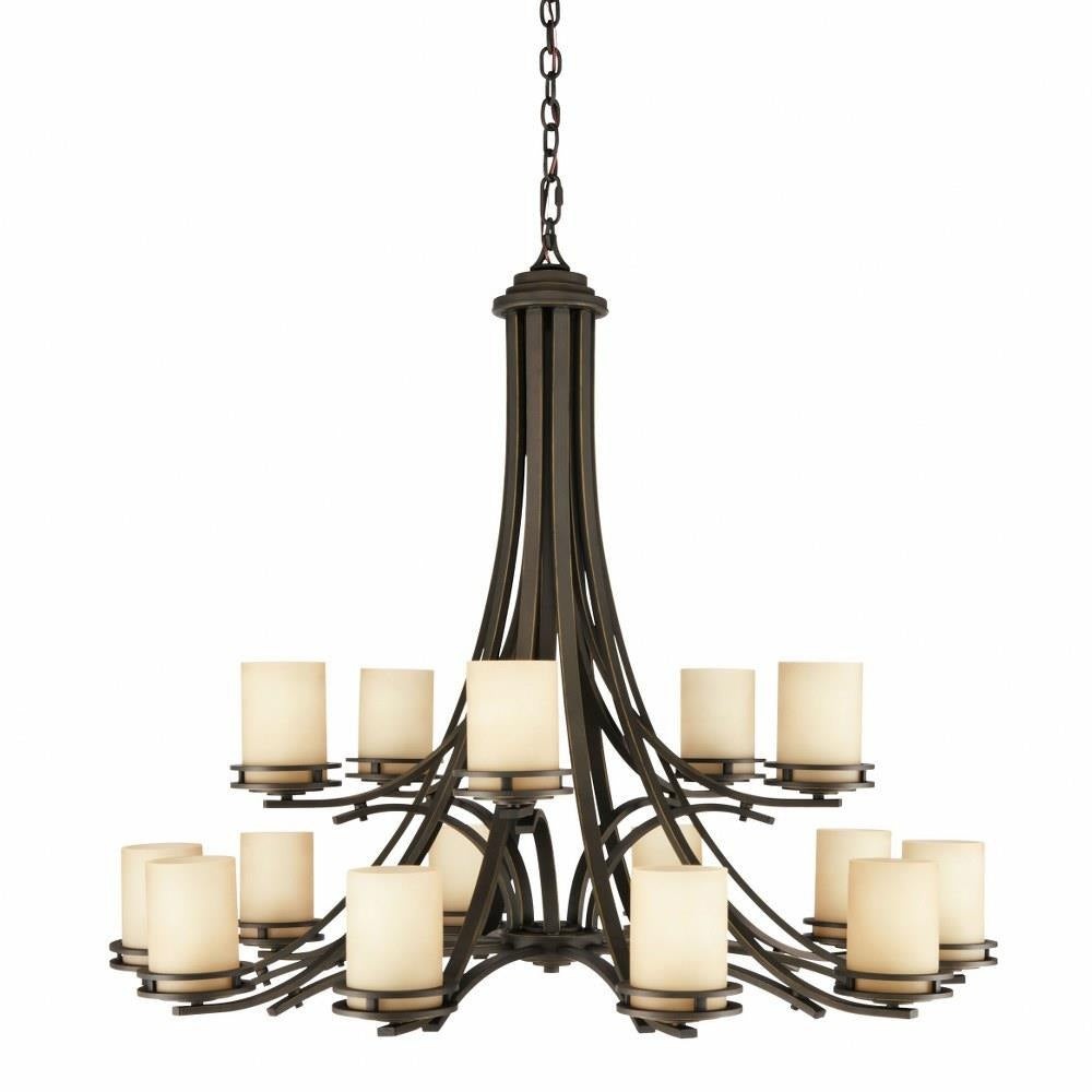 Kichler Lighting - 1675 - Hendrik - Fifteen Light Two Tier Chandelier - with Soft Contemporary inspirations - 36.25 inches tall by 42.25 inches wide