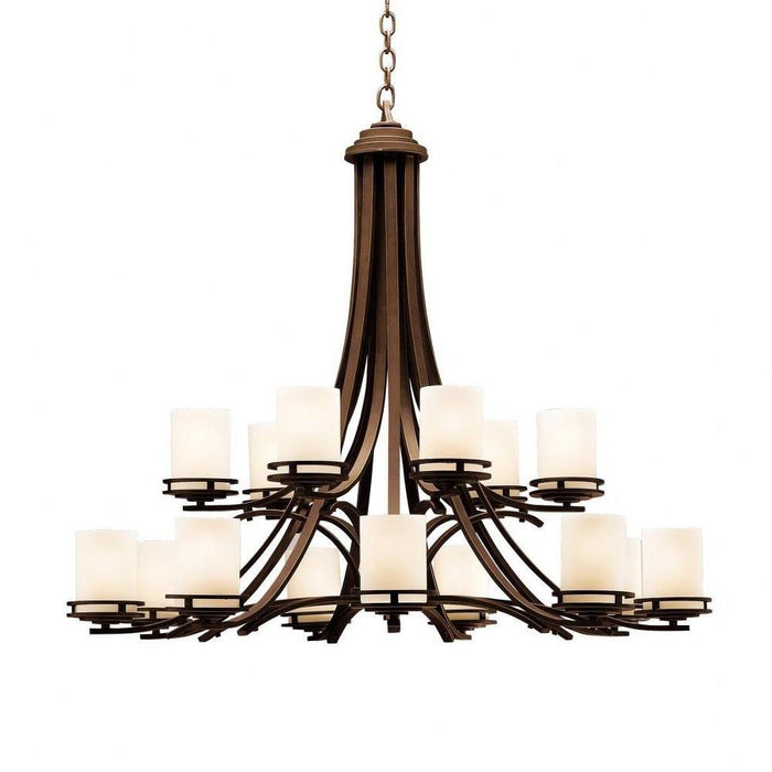 Kichler Lighting - 1675 - Hendrik - Fifteen Light Two Tier Chandelier - with Soft Contemporary inspirations - 36.25 inches tall by 42.25 inches wide