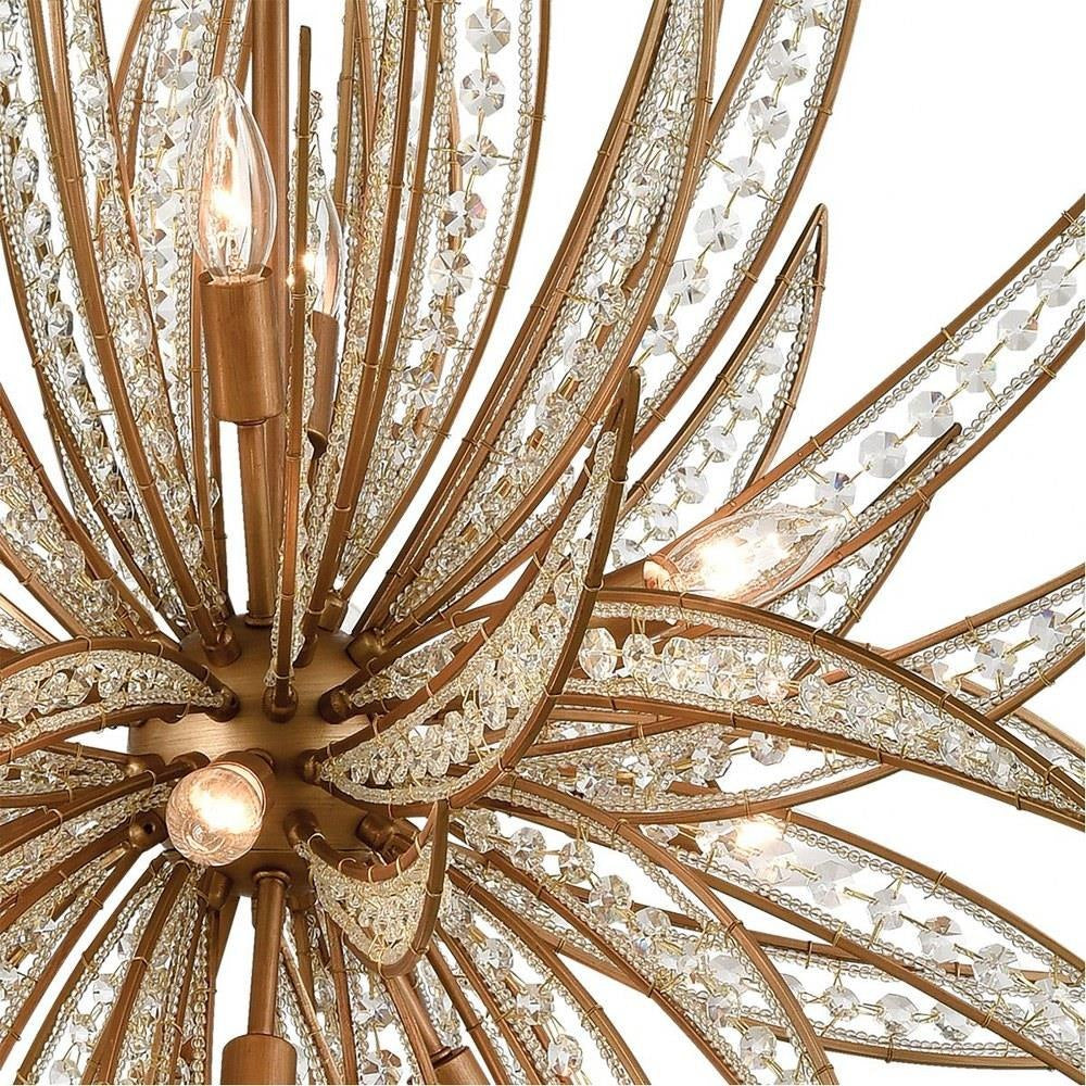 Bailey Street Home - 2499-BEL-3826910 - Modern Contemporary Eleven Light Chandelier in Matte Gold Finish