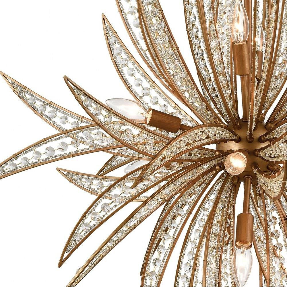 Bailey Street Home - 2499-BEL-3826910 - Modern Contemporary Eleven Light Chandelier in Matte Gold Finish
