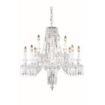 Majestic Elegant Cut Crystal Chrome 12 Light 31-in Chandelier