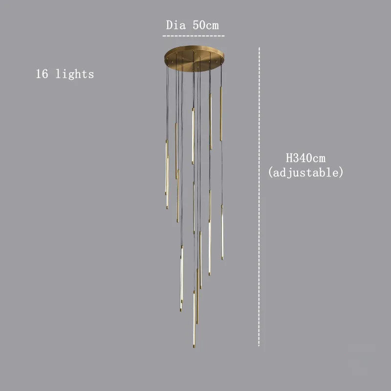 Grande Brass Entryway Pendant Light Fixture