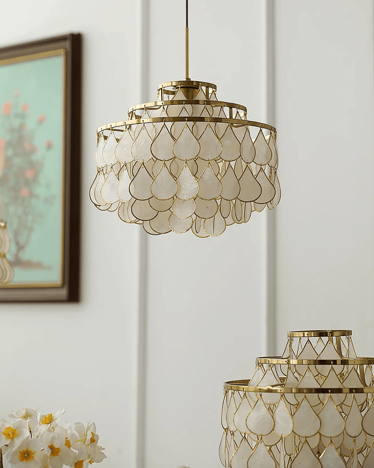 Teardrops Shell Chandelier