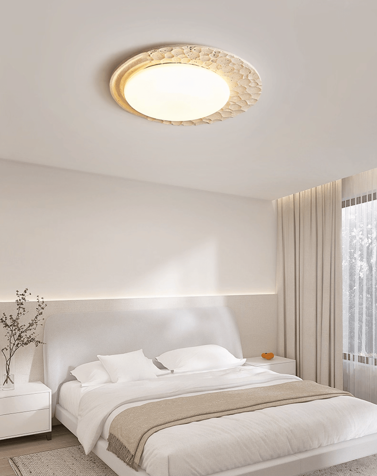 Venus Textured Stone Ceiling Light