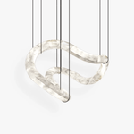 Ethereal Wave Alabaster Chandelier