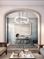 Ethereal Wave Alabaster Chandelier