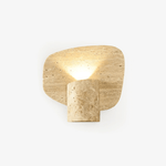Organic Travertine Cylinder Wall Light