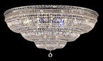 33 light large crystal flush mount ceiling light with chrome finish
