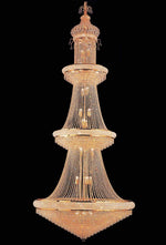 Entryway chandelier / foyer chandelier in gold plated finish