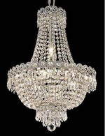 Chrome Eight-Light 16-Inch Chandelier with Royal Cut Clear Crystal