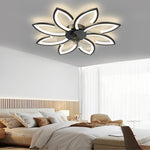 Flower Smart Silent Stepless Dimming LED Modern Ceiling Fan Light