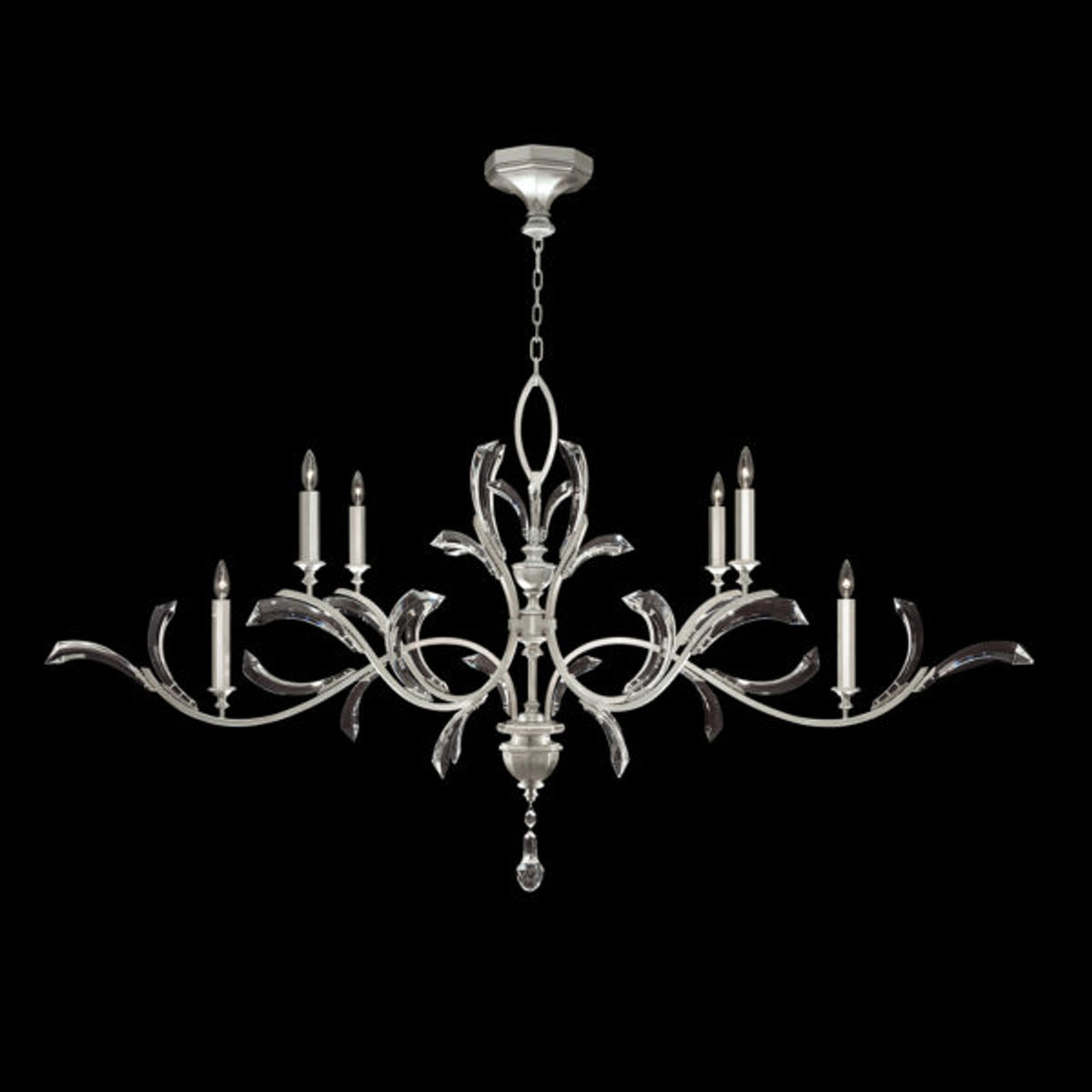 BEVELED ARCS 74" W Oblong Chandelier