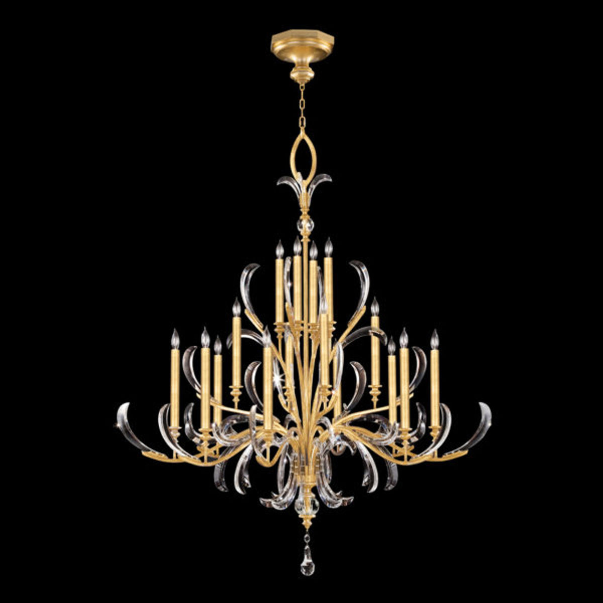 BEVELED ARCS 58" W Round Chandelier