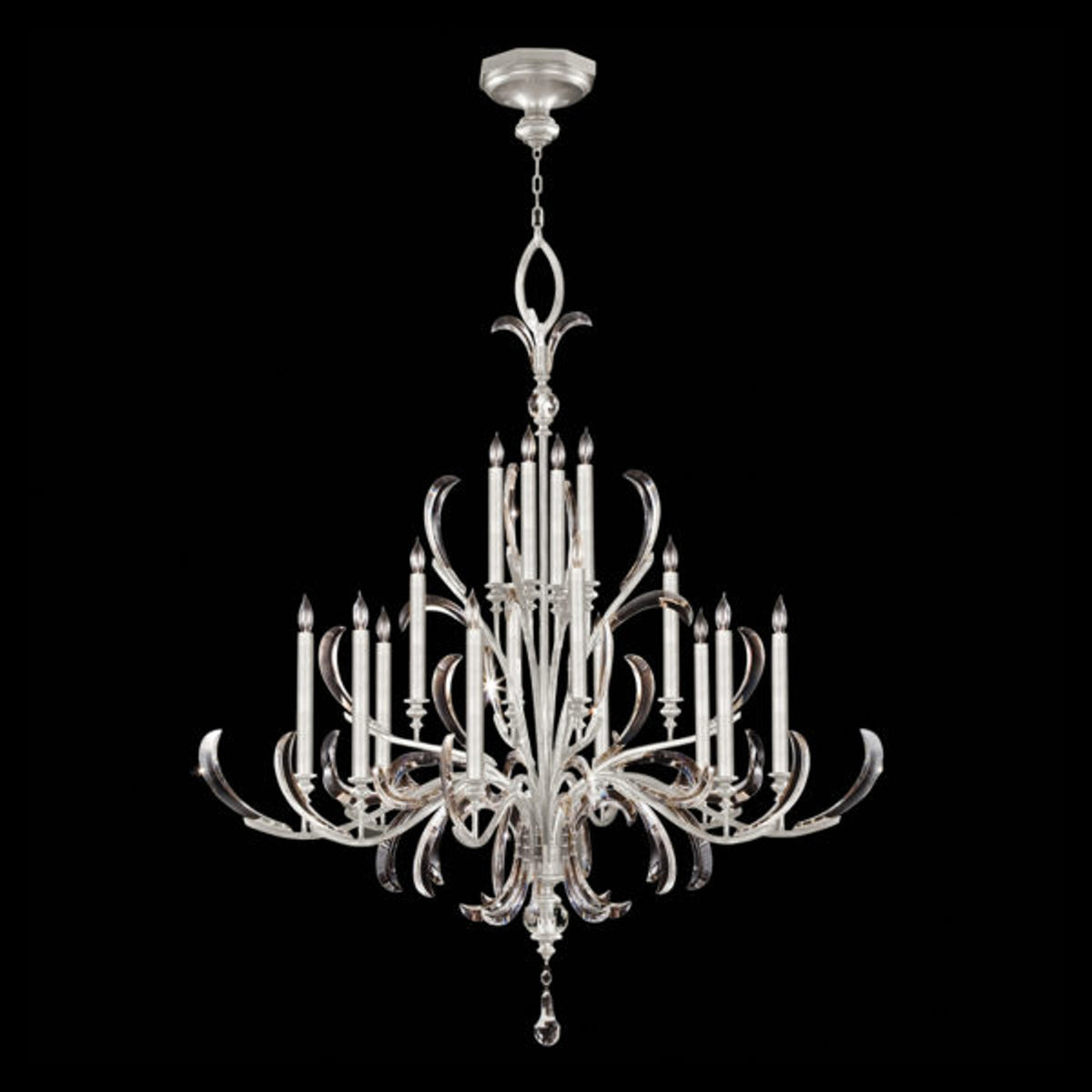 BEVELED ARCS 58" W Round Chandelier