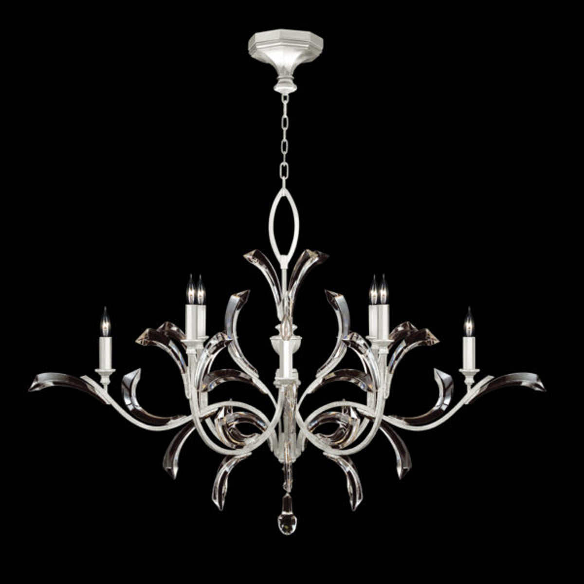 BEVELED ARCS 57" W Round Chandelier