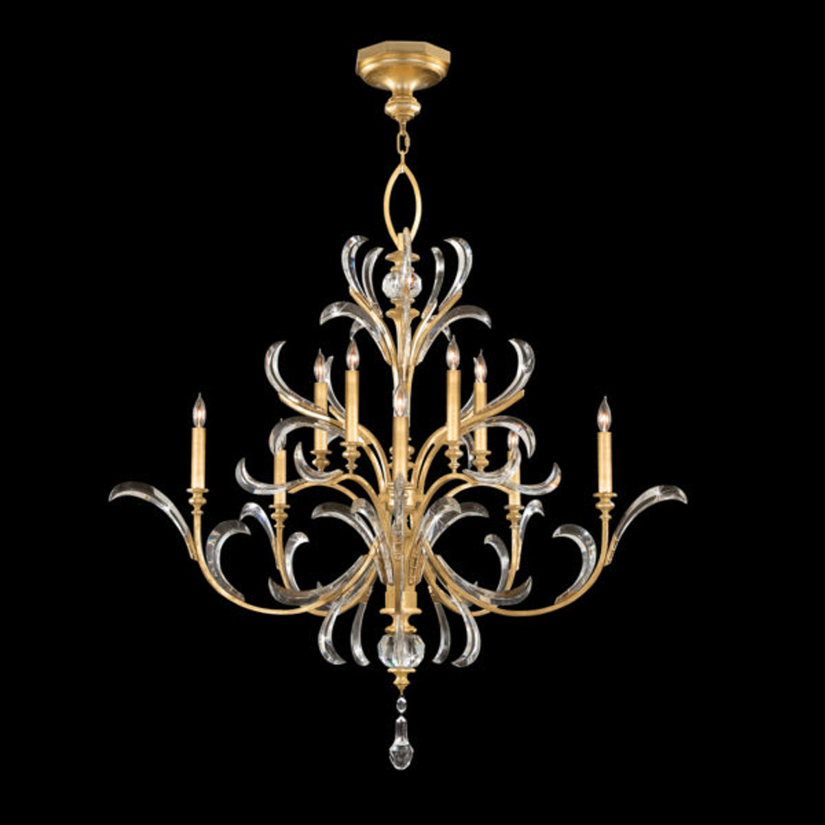 BEVELED ARCS 56" W Round Chandelier