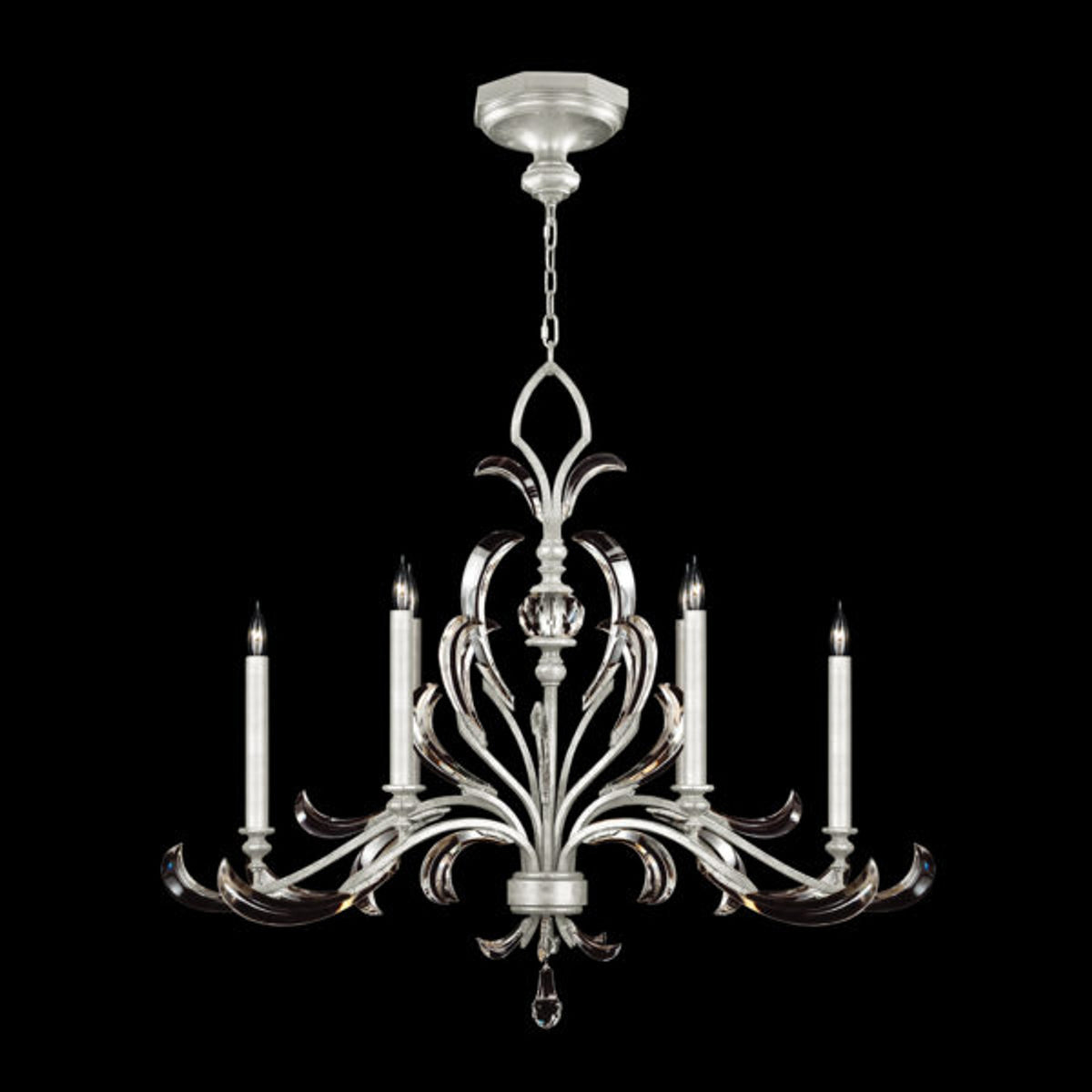 BEVELED ARCS 44" W Oblong Chandelier