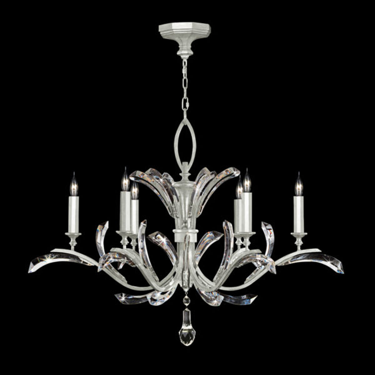 BEVELED ARCS 42" W Round Chandelier