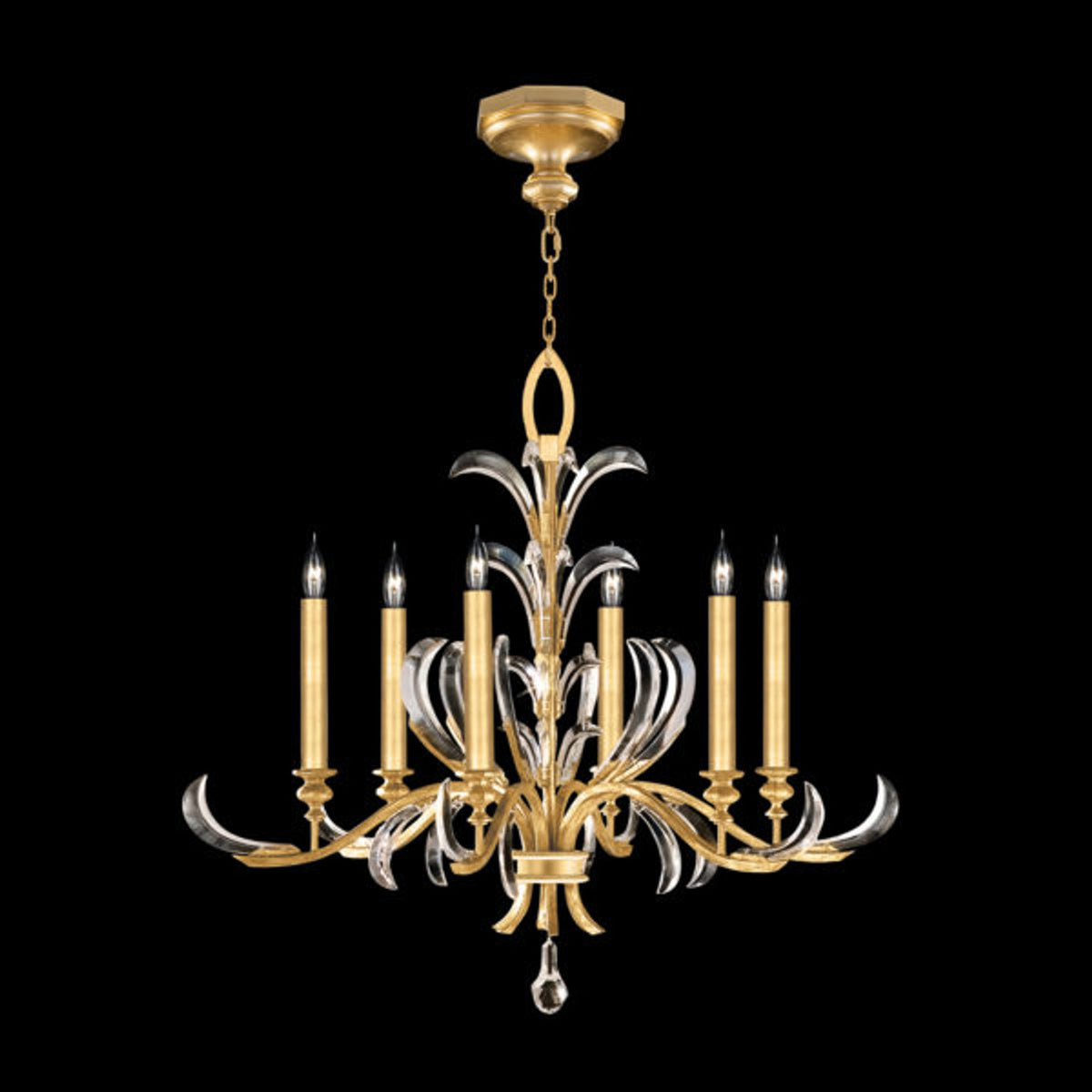 BEVELED ARCS 37" W Round Chandelier
