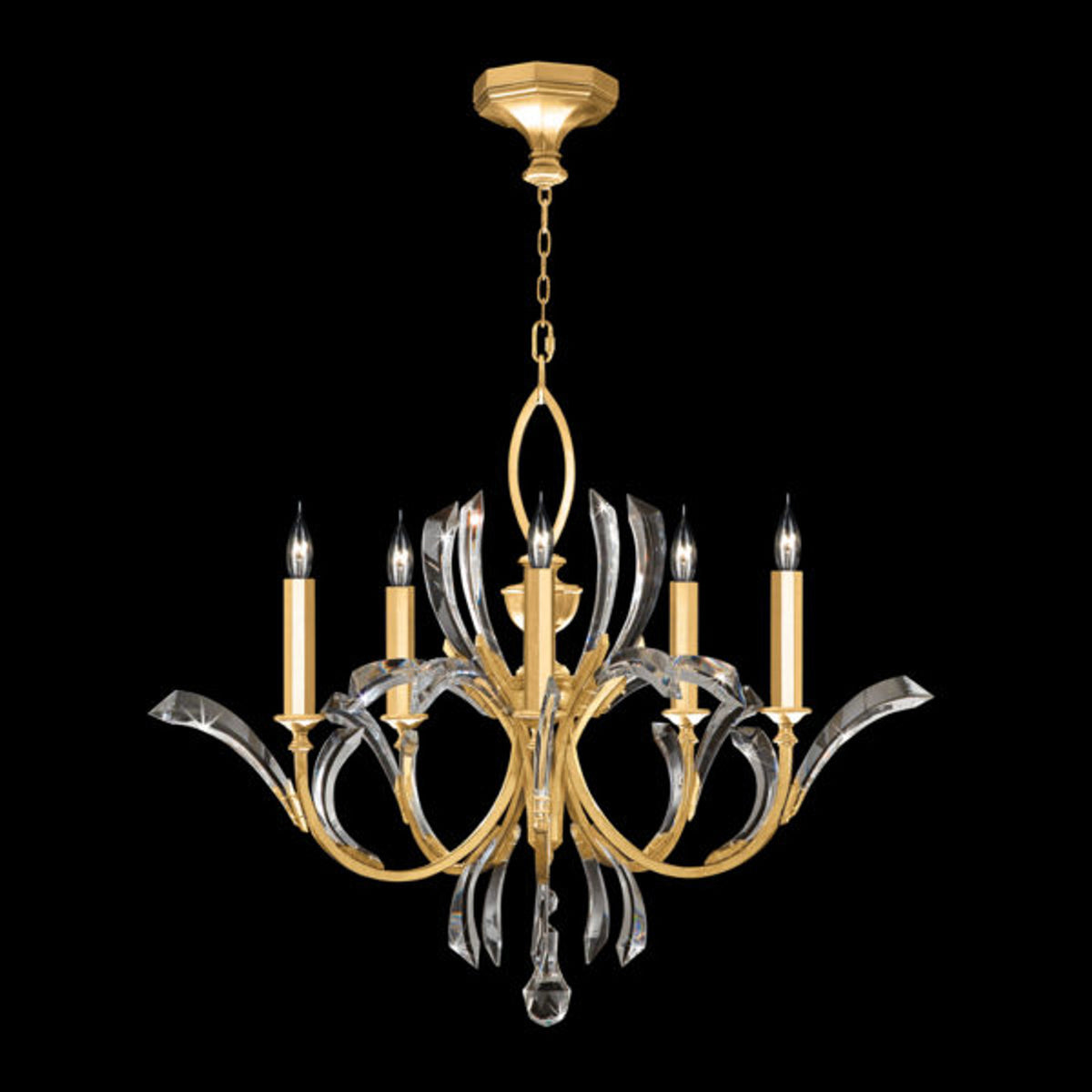 BEVELED ARCS 36" W Round Chandelier