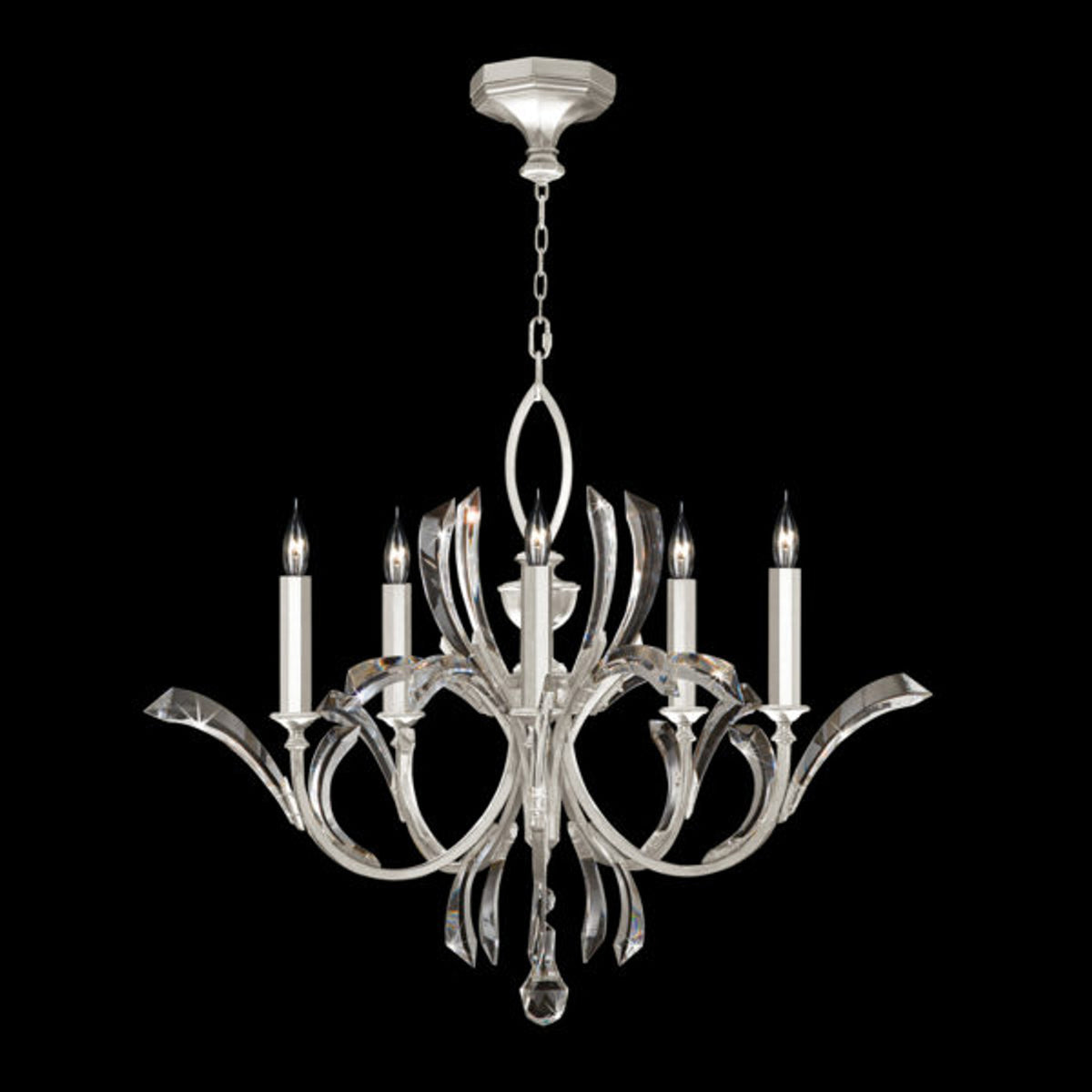 BEVELED ARCS 36" W Round Chandelier