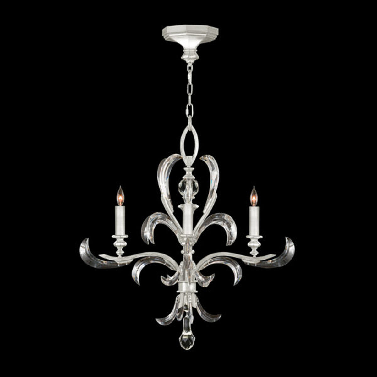 BEVELED ARCS 28" W Round Chandelier