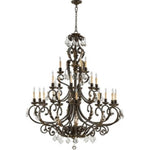 Bailey Street Home - 183-BEL-600770 - Traditional Twenty One Light Chandelier in Toasted Sienna Mystic Silver Finish