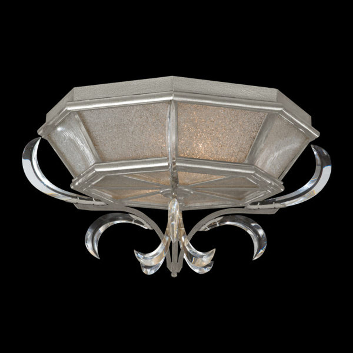BEVELED ARCS 26" W Round Flush Mount