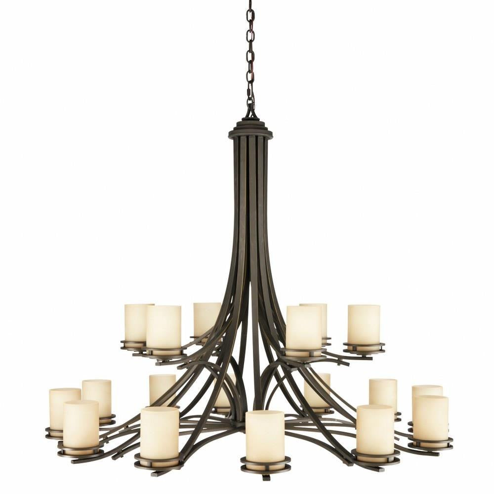 Kichler Lighting - 1873NI - Hendrik - Eighteen Light Two Tier Chandelier - with Soft Contemporary inspirations - 41.5 inches tall by 50.25 inches wide