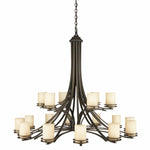 Kichler Lighting - 1873NI - Hendrik - Eighteen Light Two Tier Chandelier - with Soft Contemporary inspirations - 41.5 inches tall by 50.25 inches wide