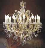 12 Lights Maria Theresa crystal chandelier dressed with clear crystals