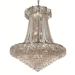 Belenus Chrome Eighteen-Light 30-Inch Chandelier with Royal Cut Clear Crystal